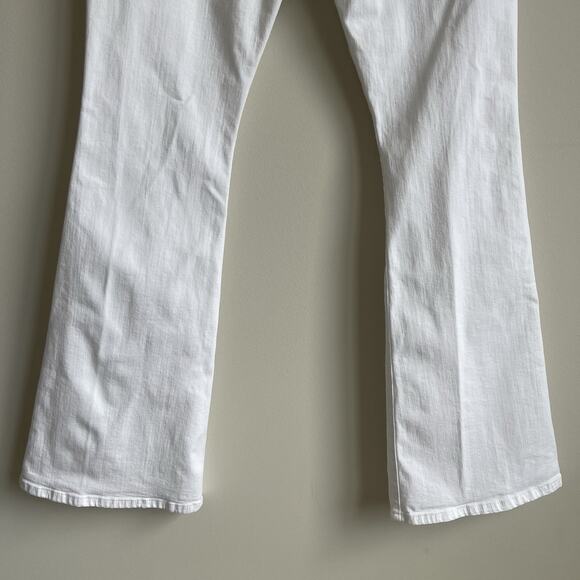 Frame Le High Flare Jeans Womens Size 33 White Denim Stretch Flared Leg Pants - Picture 8 of 16